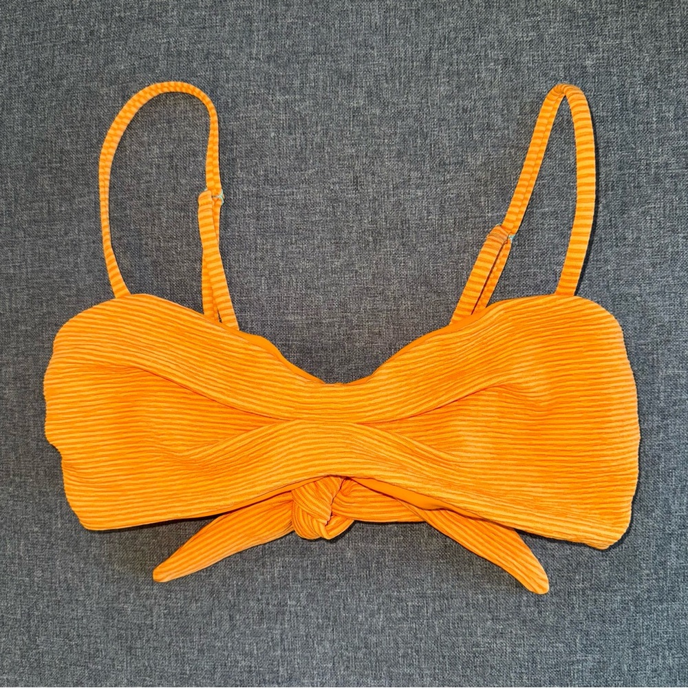Mara Hoffman Calida Saffron Bikini Swimsuit Top